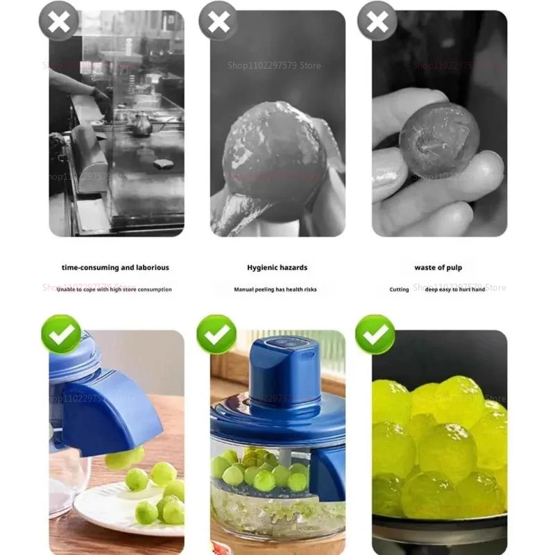 Rechargeable Fruit Peeler Automatic Electric Grape Peeler Machine