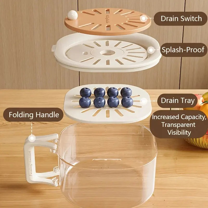 2-in-1 Double Layer Drain Basket Fruit