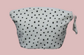 Black cotton canvas cosmetic and travel pouch